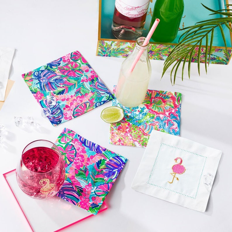 Lilly Pulitzer Cocktail Napkins Exotic Garden Etsy