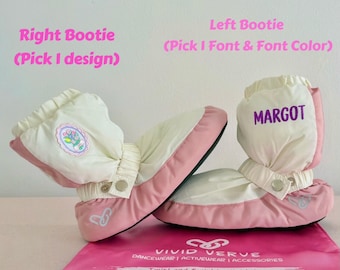 Customized Warm-Up Booties: Personalized Dance Booties with Name & Design