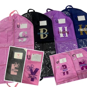 Individueller Kostüme Kleidersack (Pink, Lila, Blau, Schwarz) transparent mit mehreren Fächern für Wettbewerbe, Aufführungen, Veranstaltungen, Reisen