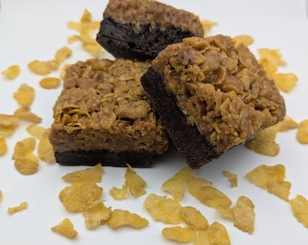 4 or 6 Caramel cornflake brownies