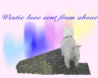 Impression d'art Westie Love, West Highland Terrier, Portrait de chien (JPEG A4)