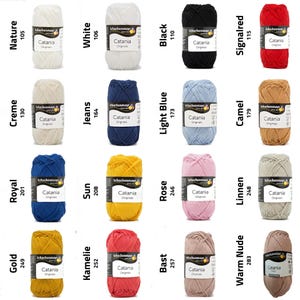CATANIA Schachenmayr yarn 50g=133 m, baby friendly 100% cotton yarn, for crochet, knitting. Amigurumi crochet yarn, summer yarn, knitting yarn.