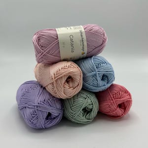 CATANIA Schachenmayr yarn 50g=133 m, baby friendly 100% cotton yarn, for crochet, knitting. Amigurumi crochet yarn, summer yarn, knitting yarn.