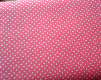 Hokkoh Basics Mini Dot Pin dot Honeysuckle Pink Japanese Import Cotton Fabric 1 YARD