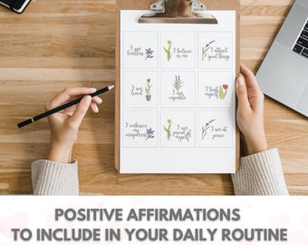 Affirmationskarte Druckbare Digitale Affirmationskarte Vision Board Druckbare Affirmationskarte Deck Positive Affirmationskarte Selbstfürsorgekarte