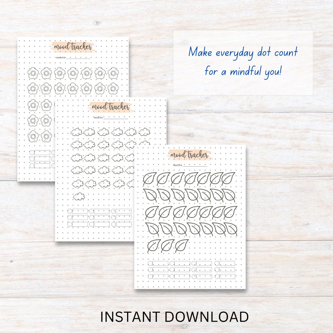 Printable Daily Mood Tracker Daily Emotion Template Bullet Journal ...