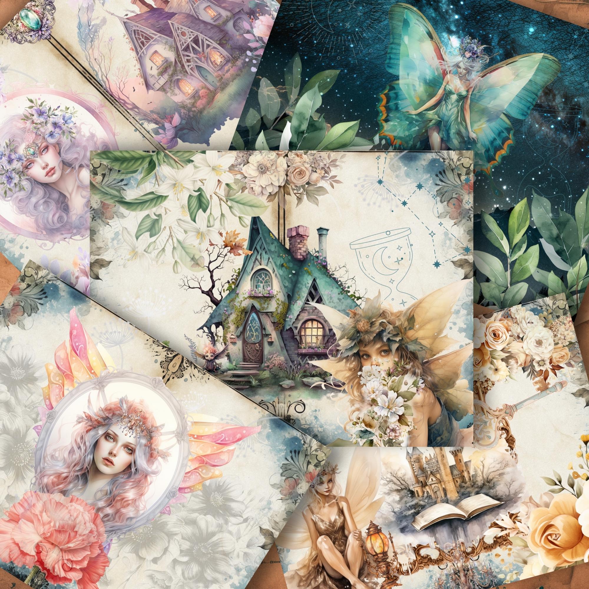 Mystical Junk Journal Ethereal Design Inner Page Celestial Fantasy Junk ...