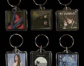 Porte-clés personnalisé avec pochette d'album | Bijoux musicaux faits main