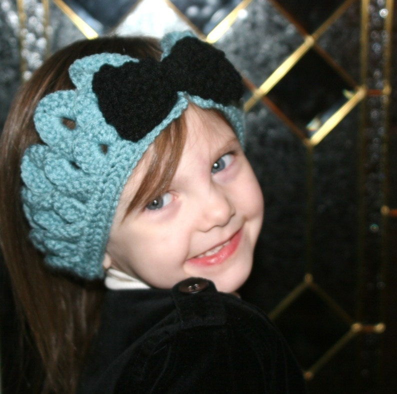 CROCHET PATTERN The Rosie Crocodile Stitch Head Band/ Ear Warmer 2 Sizes Toddler/Child and Pre teen/Adult image 3