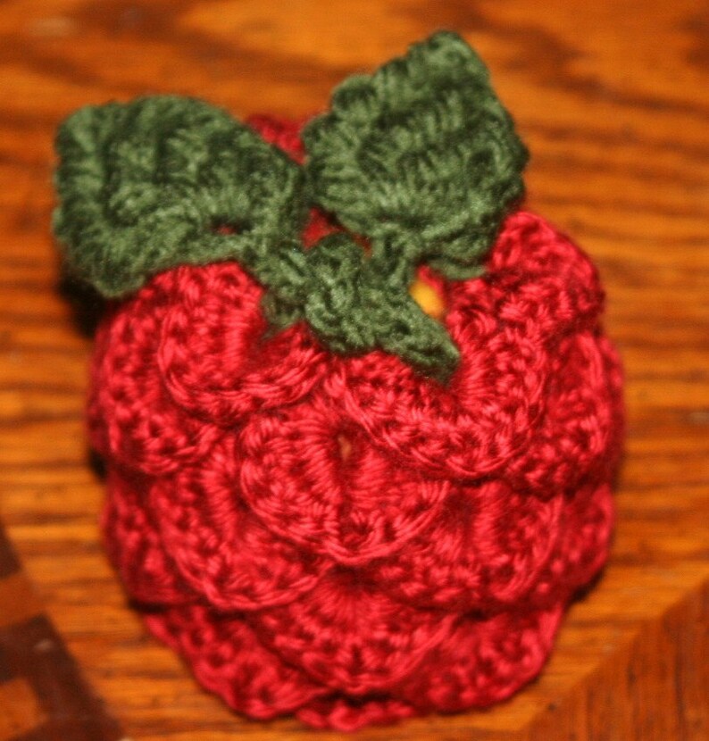 CROCHET PATTERN Crocodile Stitch Apple Cozy image 2