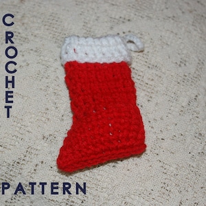 CROCHET PATTERN -  Stocking Christmas Ornament ---Use As Ornament, Cutlery Holder, or  Package Decoration