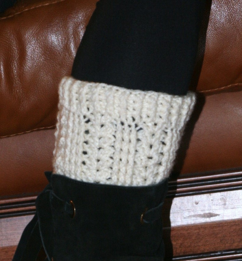 CROCHET PATTERN The Irish Sea Boot Cuff Make any size matches Irish Sea Ear Warmer image 4