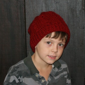 CROCHET PATTERN The Irish Sea Minimal Slouch Beanie For Boys or Girls Make adult, child or toddler image 3