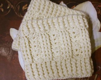 CROCHET PATTERN - The Irish Sea  Boot Cuff                           ---Make any size (matches Irish Sea Ear Warmer)