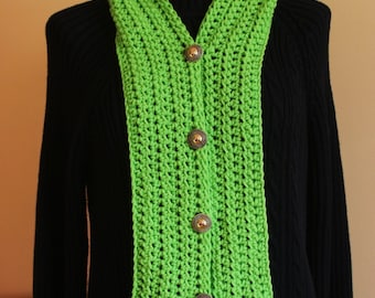 CROCHET PATTERN - The Shirt Front Scarf/  Cowl
