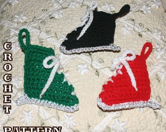 CROCHET PATTERN -  Ice Skate Christmas Ornament