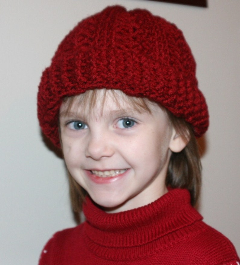 CROCHET PATTERN The Irish Sea Minimal Slouch Beanie For Boys or Girls Make adult, child or toddler image 1