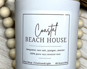 Casa de playa costera / Bergamota, sal marina, notas marinas, almizcle ligero