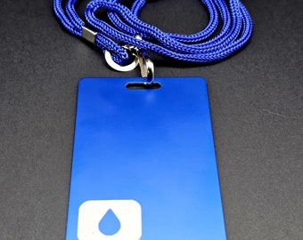 Lumon Industries Key Card-mdr BLUE Laser Engraved Metal Aluminum