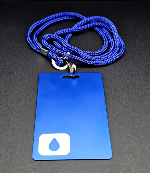 Lumon Industries Key Card-mdr BLUE Laser Engraved Metal Aluminum