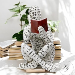 Reading Ornament, Reading Women, Woman Figurine, Book Shelf Ornaments, Bookish Gifts, Gifts For Her, Gifts For Book Lovers, Book Worm, Gift