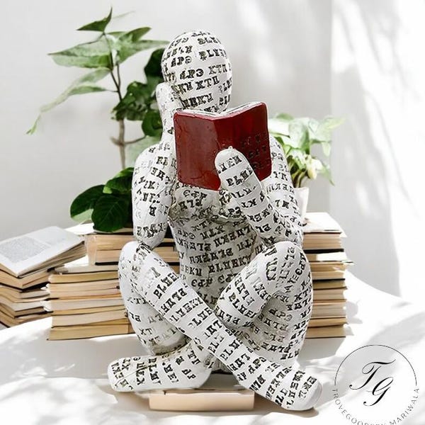 Reading Ornament, Reading Women, Woman Figurine, Book Shelf Ornaments, Bookish Gifts, Gifts For Her, Gifts For Book Lovers, Book Worm, Gift