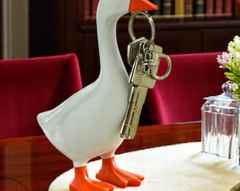 Goose Key Holder – 3D Printed Untitled Goose Wall Hook, Funny Gamer Gift, Key Rack Organizer, Geeky Home Decor