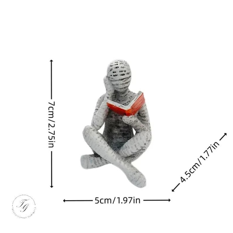 Woman Reading Figurine ,book Figure Desk Decoration, Book People, Book ...