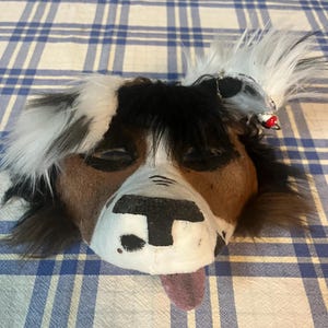 Dog Cosplay Mask with Charms, And removable tongue