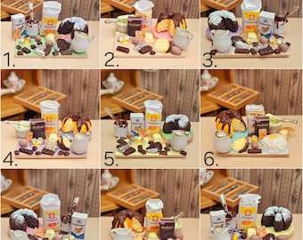 Dollhouse Miniature Gugelhupf Scene 1:12 Cake Bakery Food Baking Kitchen Kitchen Baking Dollhouse Dollhouse Miniature Cake