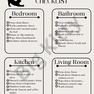 Printable Monthly/weekly Cleaning Checklist - Etsy