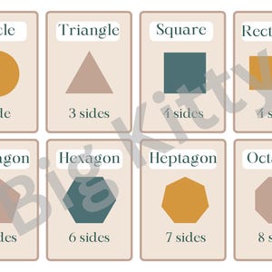 Printable Kids Learning Flashcards- Shapes