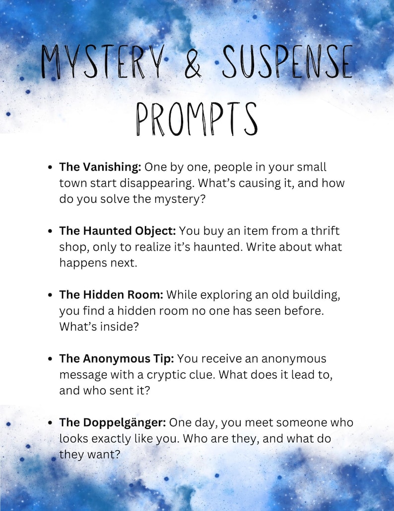 50 Creative Writing Prompts for High Schoolers - Etsy