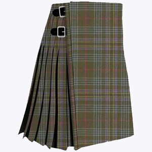 Scottish Traditional Kennedy Weathered 8 Yard Heavy Weight Tartan Kilt - Men&#39;s Handmade Tartan Kilt HighlandwearCA