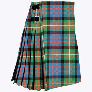 Scottish Traditional MacDonald of Ranald Ancient 8 Yard Heavy Weight Tartan Kilt - Men&#39;s Handmade Tartan Kilt HighlandwearCA