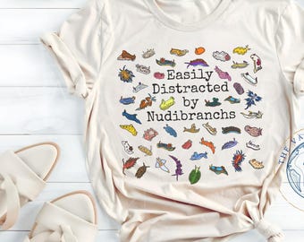 Nudibranch Cotton Shirt | Funny Sea Slug Tee | Scuba Diving Gift for Marine Biologists