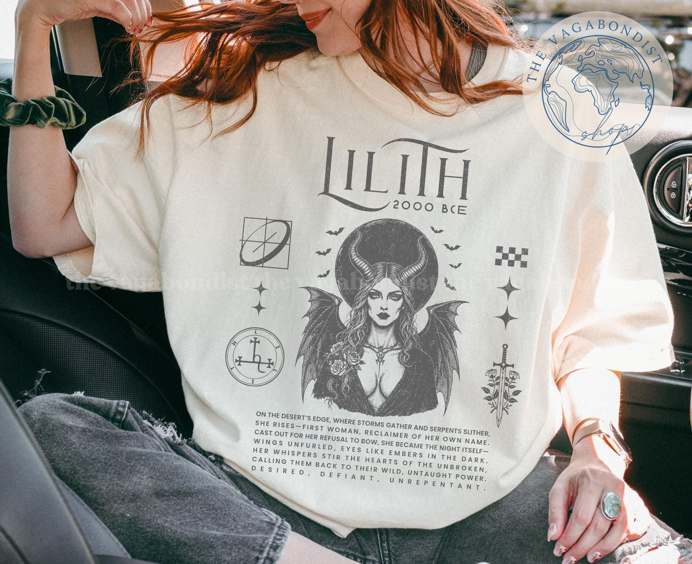 Lilith Color Lilith Feminist Tshirt | Lilith Gift for Her | Witchcraft Dark Academia ...