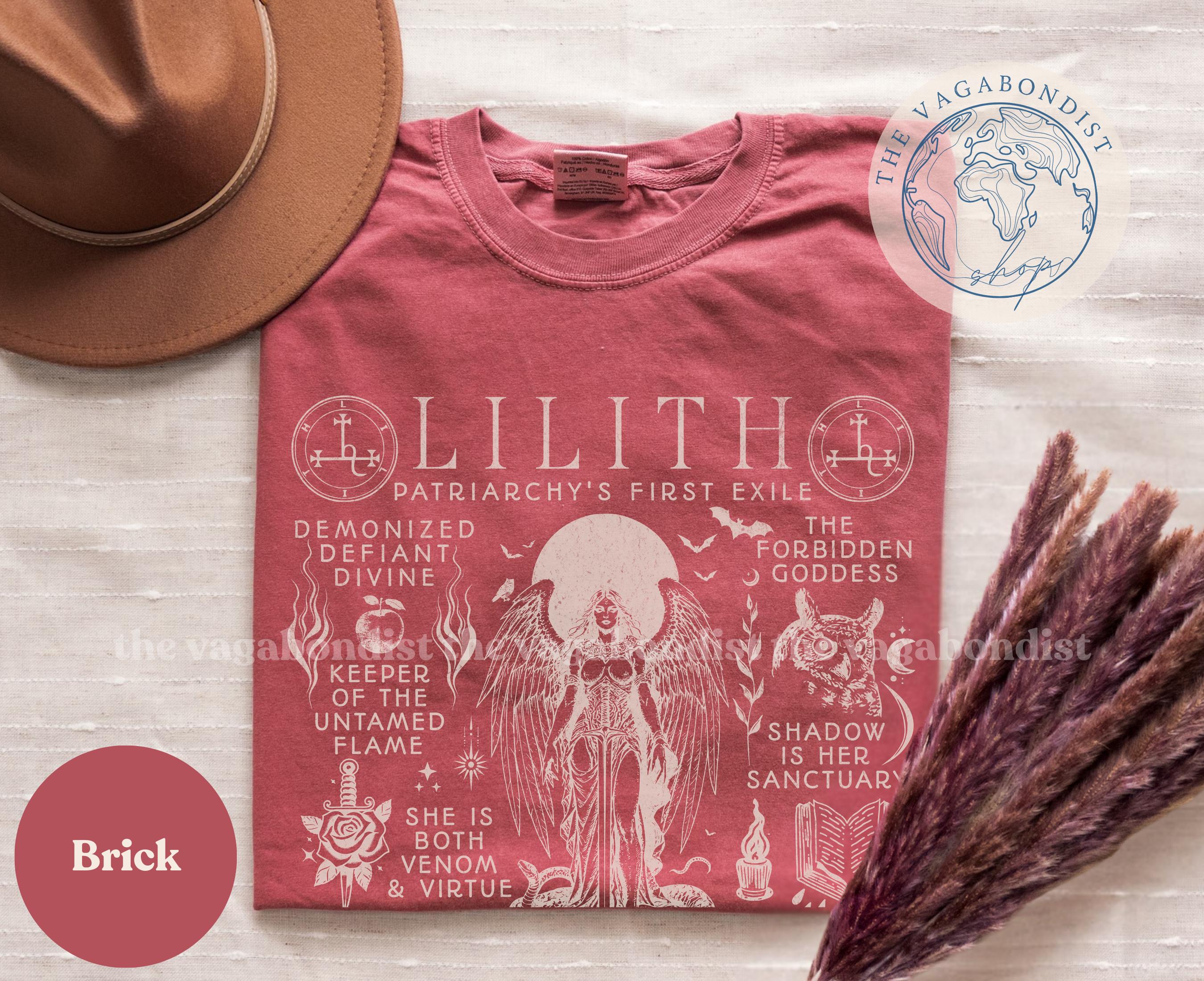 Lilith Color Lilith Feminist Tshirt | Witchcraft Dark Academia Comfort Colors Shirt ...