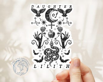Lilith Sticker | Witchy Dark Academia Vinyl Stickers | Lilith Art