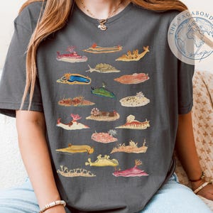Vintage Nudibranch Cotton T-Shirt | Scuba Diver Gift | Sea Slug Art