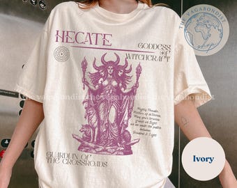 Maglietta Ecate: Dea delle Streghe / Maglietta Strega Dark Academia / Maglietta Witchcraft Comfort Colors
