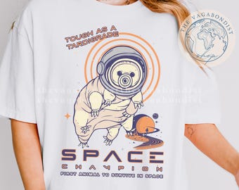 Tough as a Tardigrade Cotton T-Shirt | Funny Water Bear Graphic Tee | Vintage Science Shirt