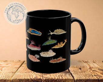 Vintage Nudibranch Coffee Mug | Sea Slug Mug | Scuba Diving Gift