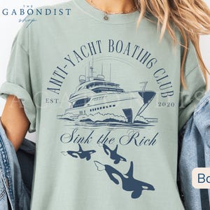 Anti-Yacht Club Orca Tee Shirt | Unique Dolphin Gift Shirt Vintage Funny Orca Gift T-Shirt Team Orca Lovers Orca Whale Birthday Gifts