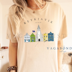 Reykjavik Shirt | Reykjavik Clothes Iceland Lover Present Unisex Gift Iceland Birthday Reykjavik Souvenir Travel Gift Iceland Illustration