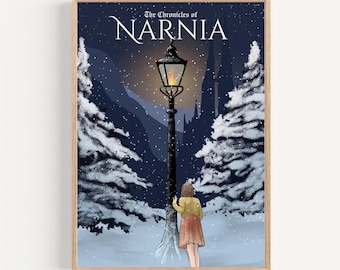Manifesto del film Narnia, con paesaggio murale