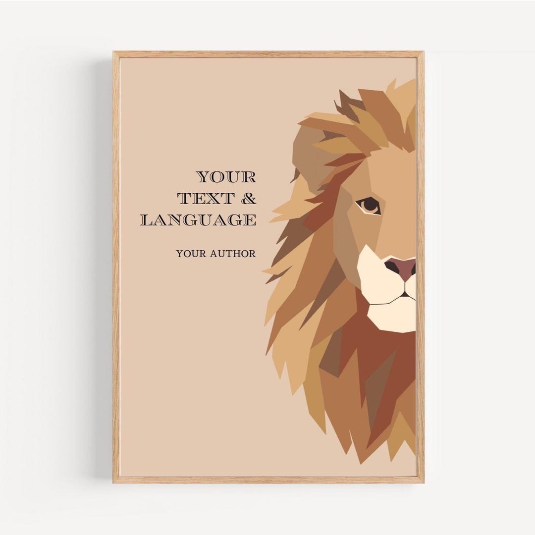 Customizable Aslan Poster From Narnia, Printable Personalized Quote ...