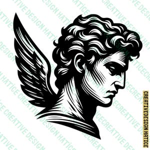 Archangel Michael Angel SVG, Michael Clipart, Hand Drawn Arch Angel Theme Vector Illustration, Archangel Michael Clipart, Instant Download