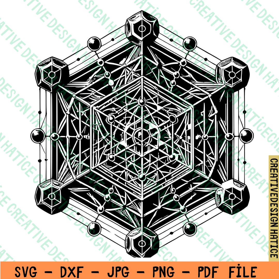 Metatron's Cube SVG, Meditation Design Svg Clipart, Sacred Geometry SVG ...