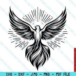 Holy Spirit Svg, Dove Clipart, Christian Png, Holy Spirit Dxf, Christian Cricut, Holy Spirit Cut File, Dove Silhouette, Dove Svg, Bird Svg